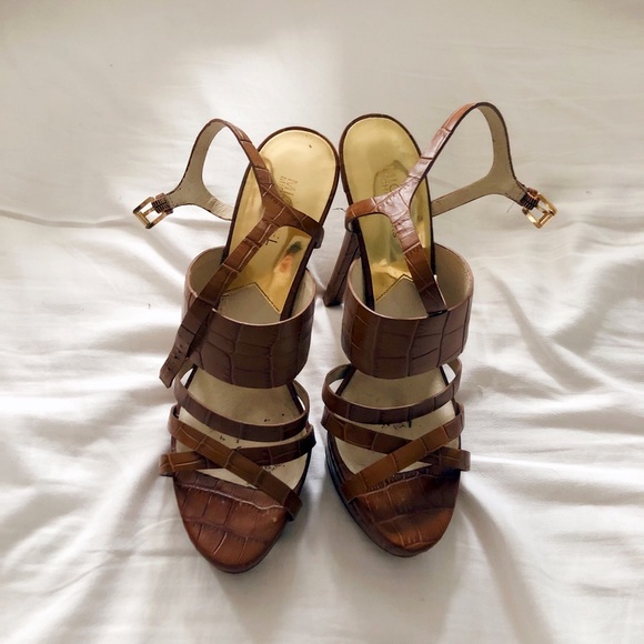 COPY - Michael Kors Strappy Leather Sandals - Picture 2 of 3